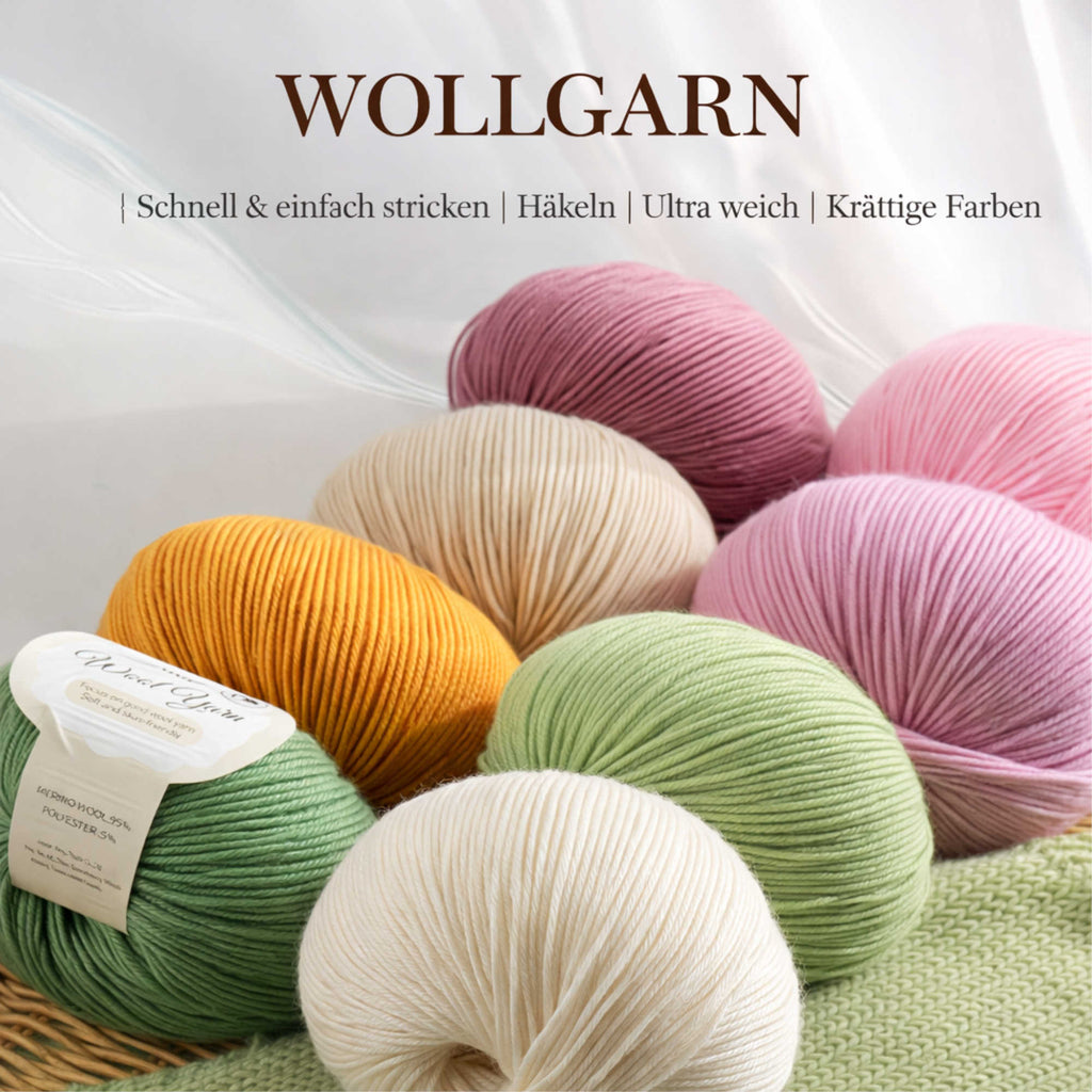NOMIRO Merinogarn 500 g - pillingfest & farbecht - Strick- und Häkelgarn für Pullover und Schals