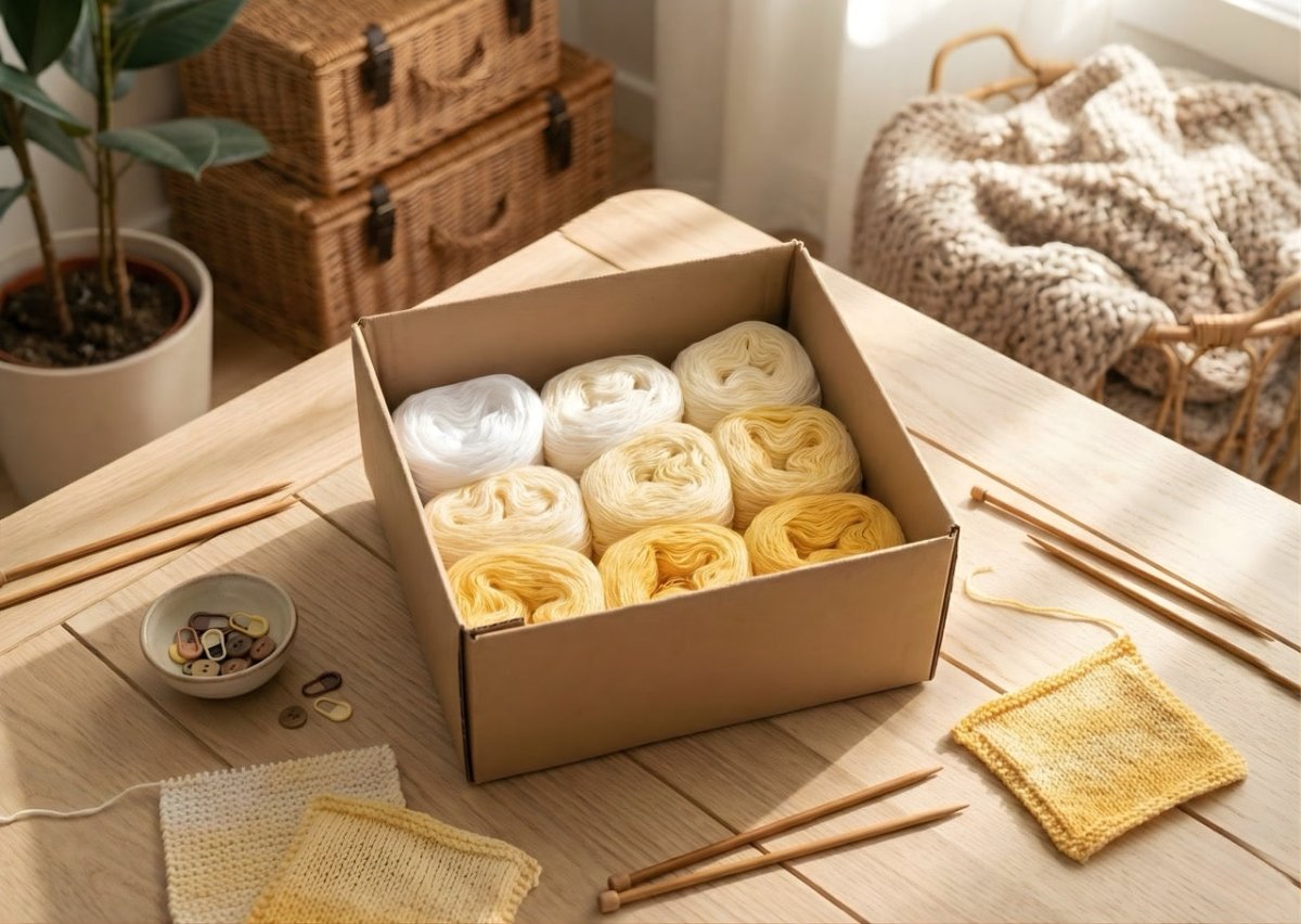 Harmony Box – Farbverlauf Garnset für Stricken & Häkeln