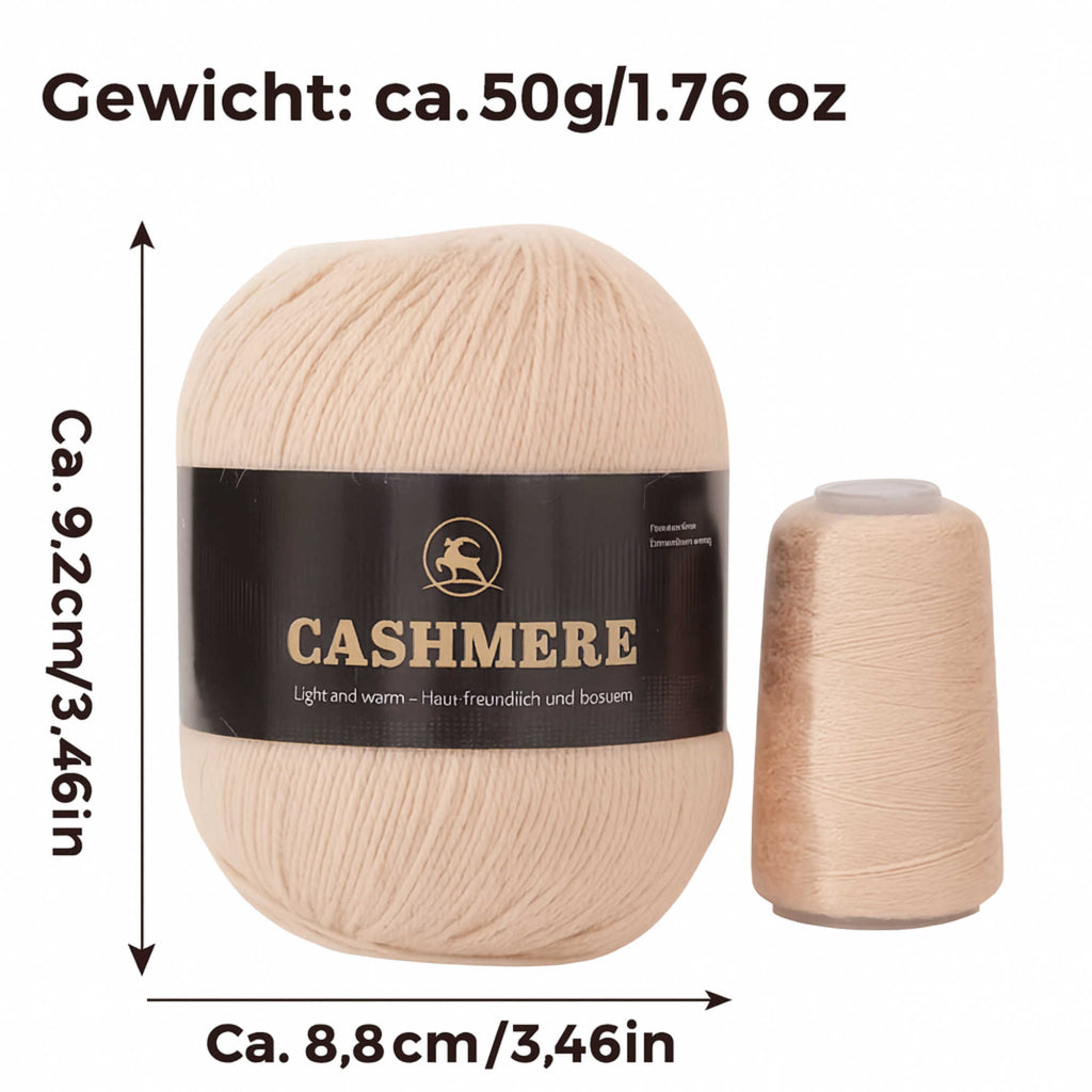NOMIRO Kaschmirgarn 100 % - 300 g Set aus 6 Knäueln - weiche Premium Wolle zum Stricken und Häkeln - für Pullover, Schals, Mützen und Winterkleidung