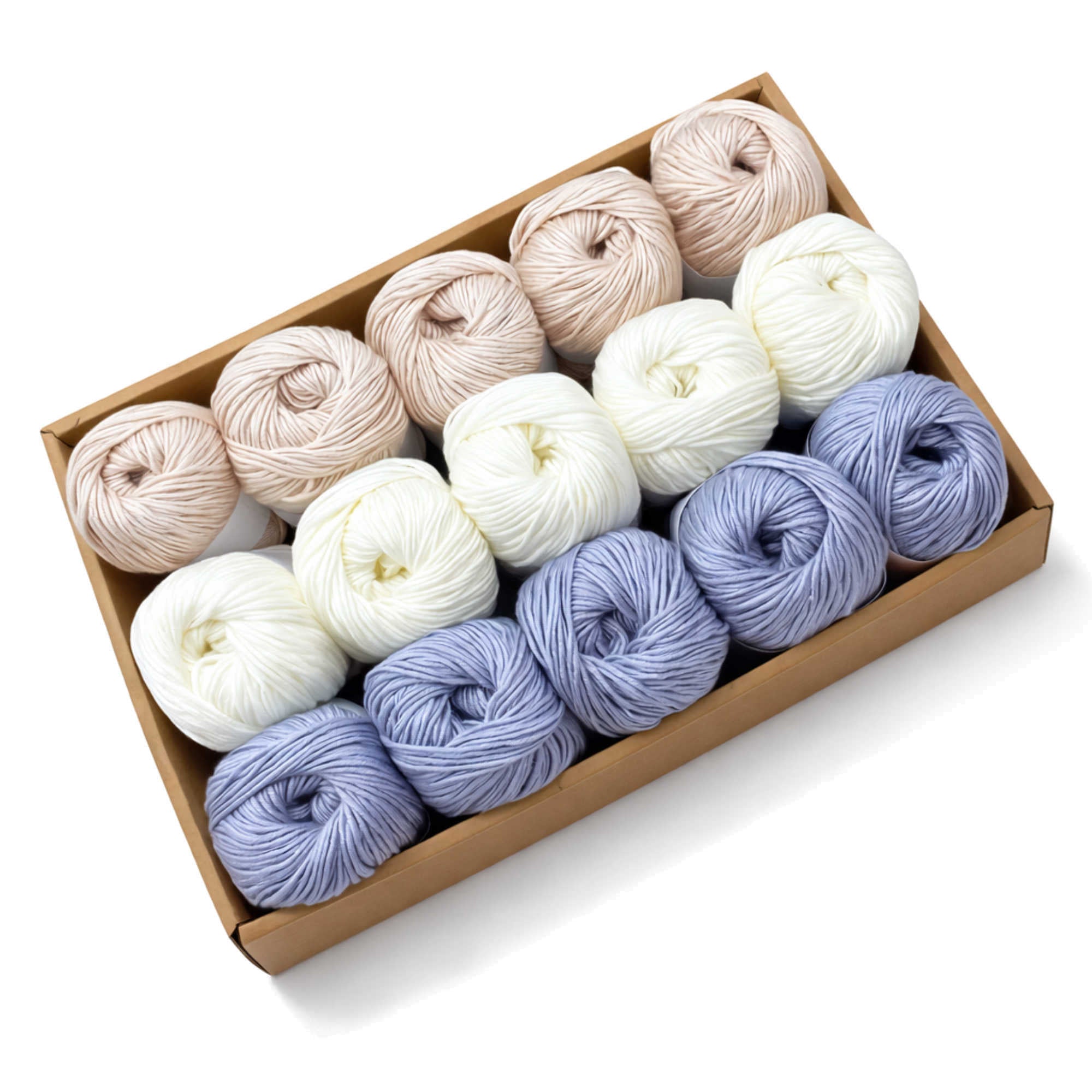 Garn zum Stricken  02 Hellbeige/Reinweiß/Pfirsich