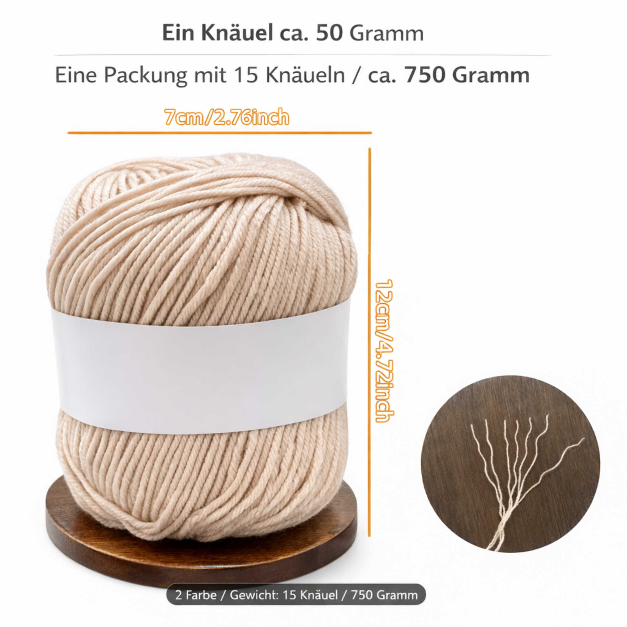 NOMIRO Luxus Garnmischung aus Seide, Kaschmir und Wolle - 750 g Set (15 × 50 g) - weiches Multicolor Strickgarn zum Häkeln und Stricken für DIY, Accessoires und Kleidung
