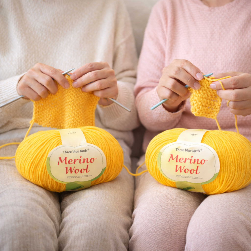 Merino Wollgarn Set 600 g - 12 Knäuel Strickgarn zum Stricken und Häkeln - weiche Merino Wolle für Pullover, Schal und Mützen NOMIRO