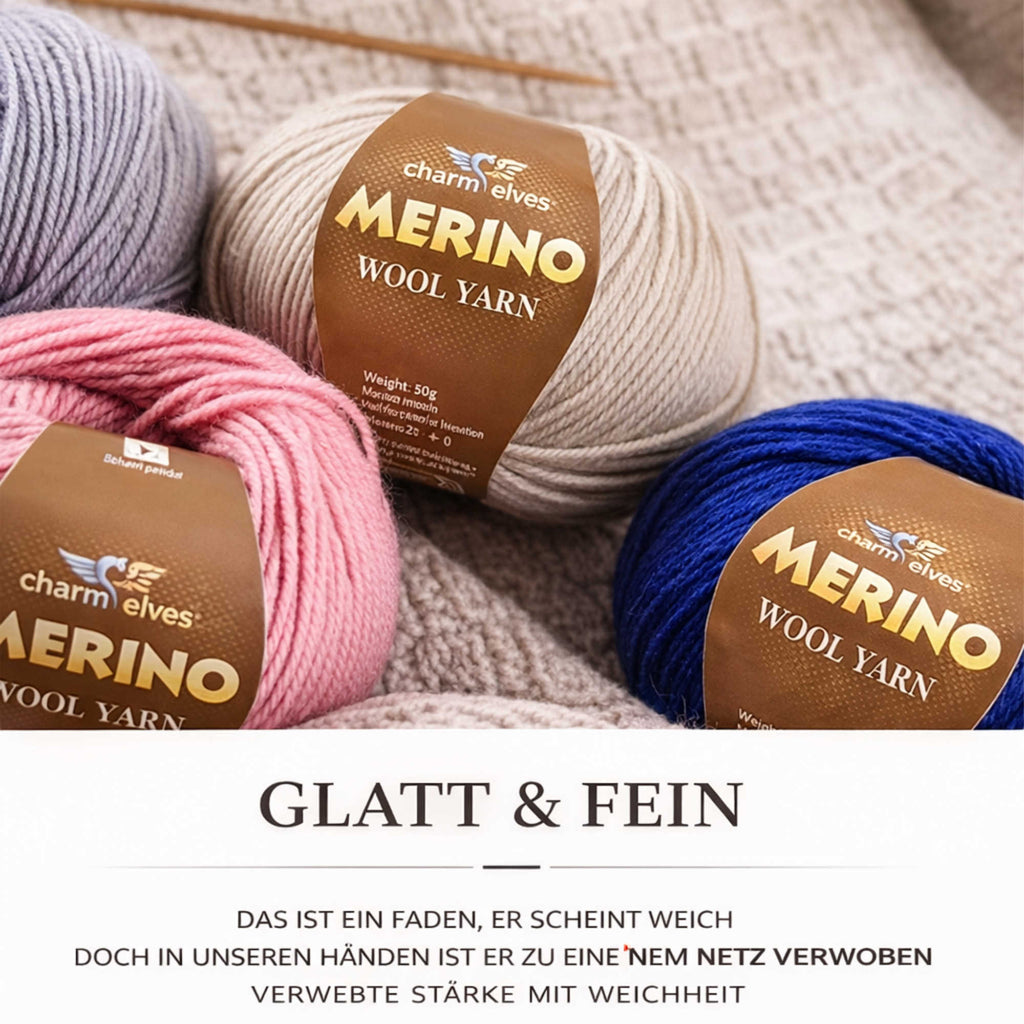 NOMIRO Merino Wollgarn 500 g - weiches mittelfeines Garn für Strick - und Häkelprojekte