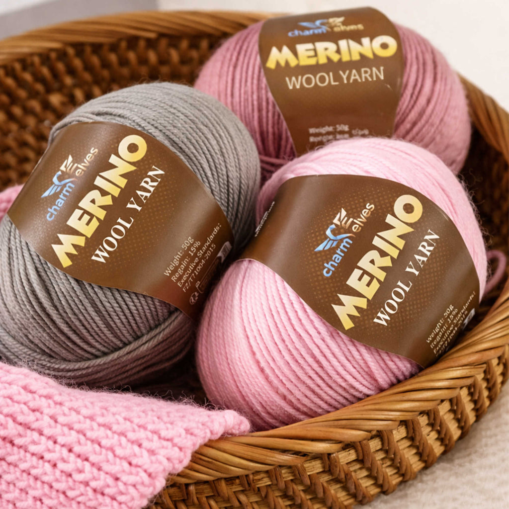 NOMIRO Merino Wollgarn 500 g - weiches mittelfeines Garn für Strick - und Häkelprojekte