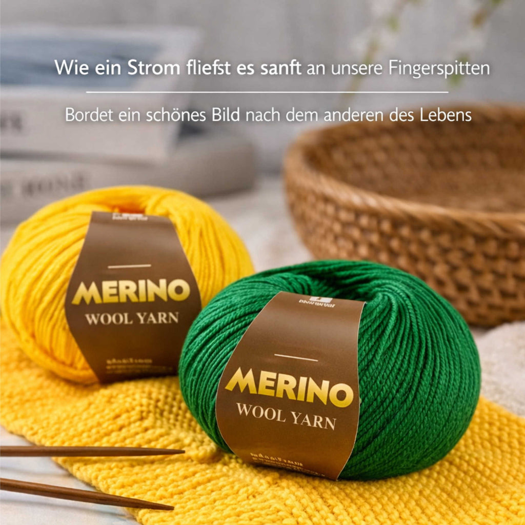 NOMIRO Merino Wollgarn 500 g - weiches mittelfeines Garn für Strick - und Häkelprojekte