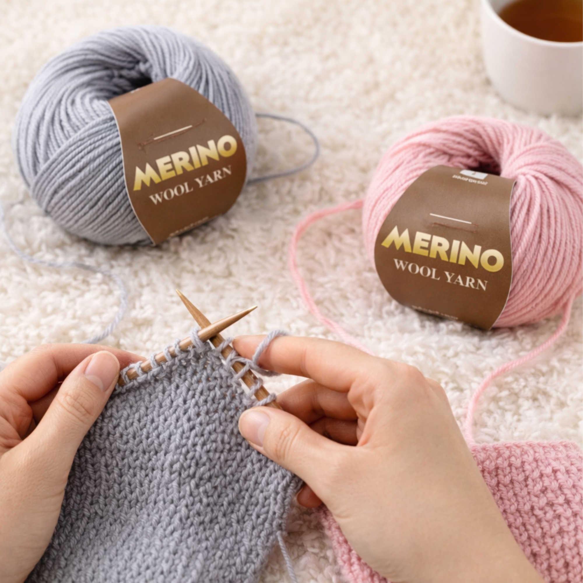 NOMIRO Merino Wollgarn 500 g - weiches mittelfeines Garn für Strick - und Häkelprojekte