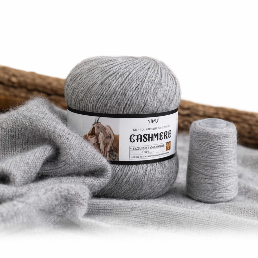 NOMIRO 100 % Kaschmir Wollgarn - 300 g Set aus 6 Knäueln - weiches Premium Strickgarn für Winterkleidung und Accessoires