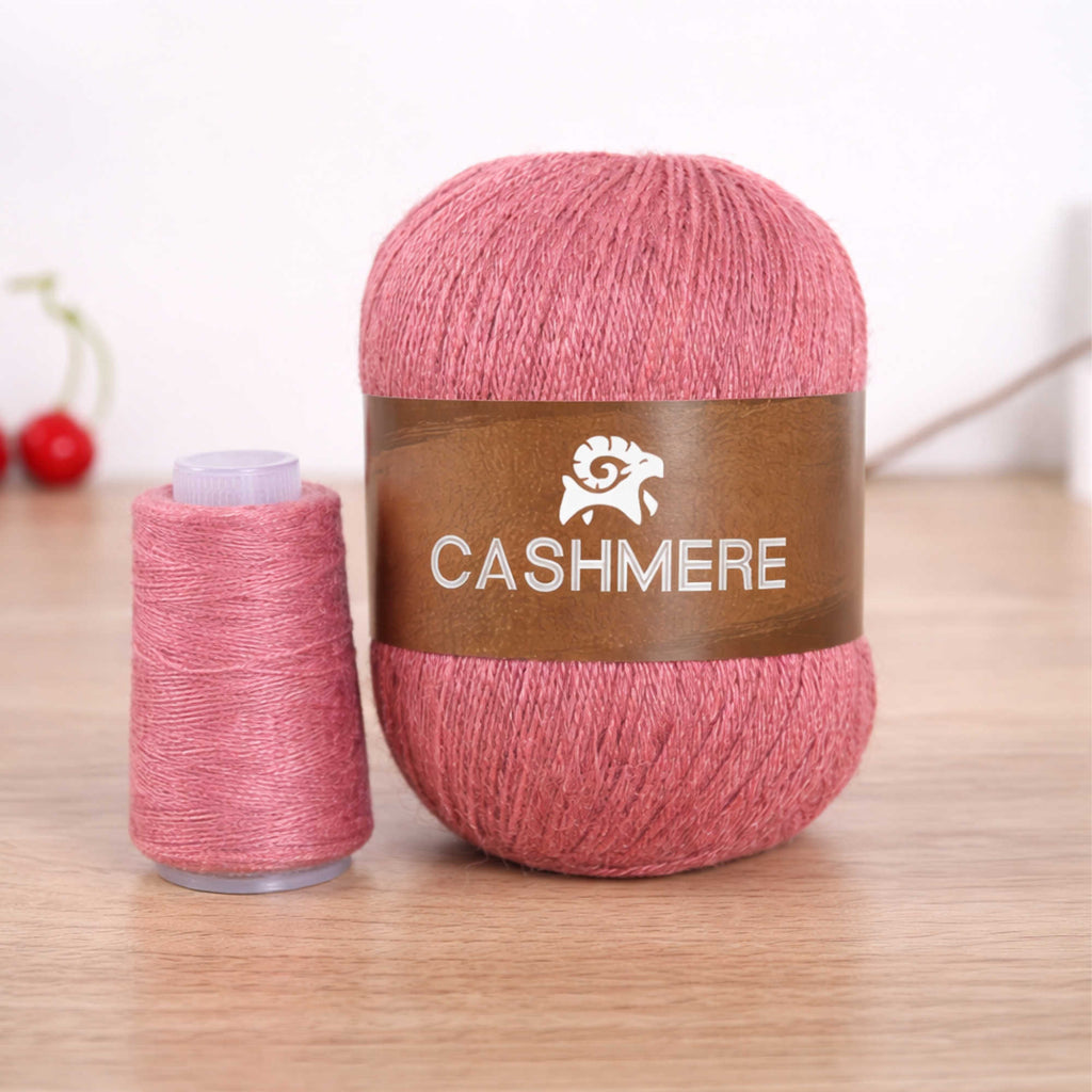 NOMIRO 100 % Kaschmir Wollgarn - 300 g Set aus 6 Knäueln - weiches Premium Strickgarn für Winterkleidung und Accessoires